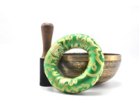 Samantabhadra Yab-Yum Tibetan Singing Bowl with Om Mani Padme Hum Mantra & Endless Knot Design