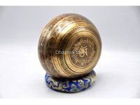 Akshobhya Buddha Tibetan Singing Bowl with Tibetan Mantra & Tibetan Om Design
