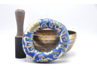 Akshobhya Buddha Tibetan Singing Bowl with Tibetan Mantra & Tibetan Om Design