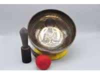 Akshobhya Buddha Tibetan Singing Bowl with Om Mani Padme Hum Mantra & Mantra Mandala Design