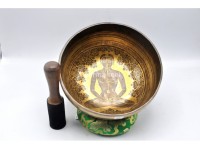Chakra Yogi Tibetan Singing Bowl with Om Mani Padme Hum Mantra & Mantra Mandala Design