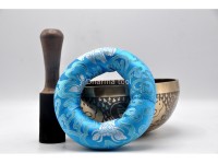 Chakra Symbol Tibetan Singing Bowl with Tibetan Mantra & Sacred Conch Design