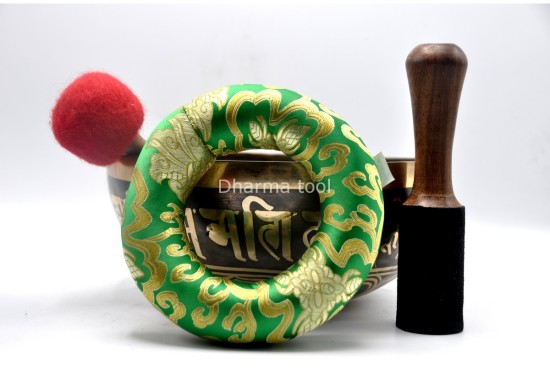 Akshobhya Buddha Tibetan Singing Bowl with Nepa Script Mantra & Tibetan Om Symbol