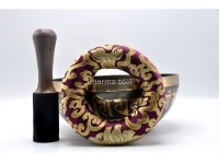 Green Tara Tibetan Singing Bowl with Nepa Script Mantra & Incense Burner Symbol