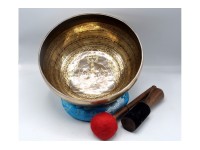 Home Yogi Tibetan Singing Bowl with Ashtamangala Symbols & Flower of Life Geometry