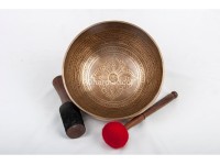 Double Dorje Tibetan Singing Bowl with Potala Gate Mantra & Endless Knot Design