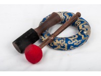 Double Dorje Tibetan Singing Bowl with Potala Gate Mantra & Endless Knot Design