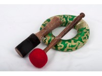 Flower of Life Tibetan Singing Bowl with Mantra, Eight Auspicious Symbols & Double Dorje