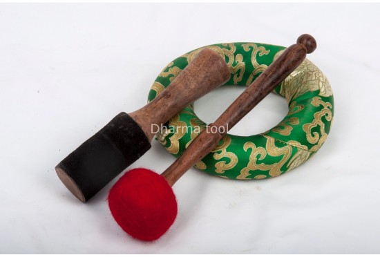 Flower of Life Tibetan Singing Bowl with Mantra, Eight Auspicious Symbols & Double Dorje