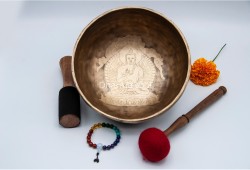 Hand-Engraved Buddha Tibetan Singing Bowl – Premium Artwork