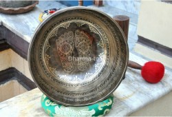 Buddha Foot Tibetan Singing Bowl – Mantra & Fire Etched – Multiple Sizes