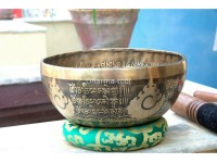 Buddha Foot Tibetan Singing Bowl – Mantra & Fire Etched – Multiple Sizes
