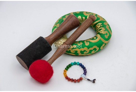 Mantra Etched Jhumka Singing Bowl with Buddha Eyes & Mantra Chakra