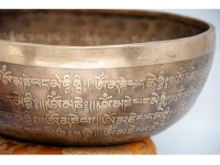 Lingam Tibetan Singing Bowl with Tibetan Mantra & Mandala Engraving