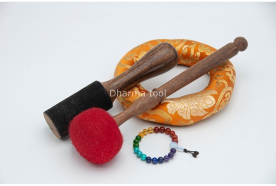 Lingam Tibetan Singing Bowl with Tibetan Mantra & Mandala Engraving