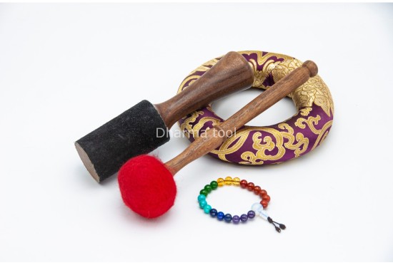 Buddha Tibetan Singing Bowl with Tibetan Mantra & Flower of Life Design