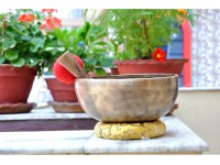 Green Tara Etched – Handmade Tibetan Singing Bowl (Multiple Size Options)