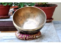 7 Chakra Symbols Etched Tibetan Singing Bowl – Multiple Size Options