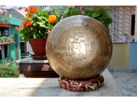 Tibetan Mantra & Endless Knot Etched Tibetan Singing Bowl – Tibetan Om Back (Multiple Size Options)