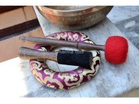 Tibetan Mantra & Endless Knot Etched Tibetan Singing Bowl – Tibetan Om Back (Multiple Size Options)