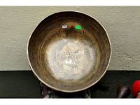 Large Buddha Etched Tibetan Singing Bowl with Eight Lucky Symbols – Multiple Large Size Options