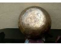 Large Buddha Etched Tibetan Singing Bowl with Eight Lucky Symbols – Multiple Large Size Options