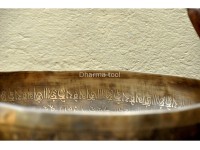 Large Buddha Etched Tibetan Singing Bowl with Eight Lucky Symbols – Multiple Large Size Options