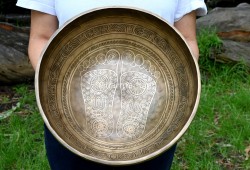 Large Buddha Foot Carved – Tibetan Singing Bowl – Multiple Size Option