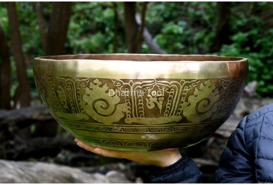 Large Buddha Foot Carved – Tibetan Singing Bowl – Multiple Size Option