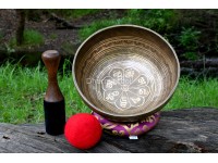 Austamangala Carved Tibetan Singing Bowl – Multiple Size Option