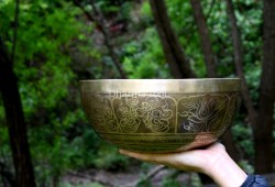 Austamangala Carved Tibetan Singing Bowl – Multiple Size Option