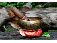 Mini Mantra Etched Tibetan Singing Bowl – 4-Inch Palm Size Meditation Bowl