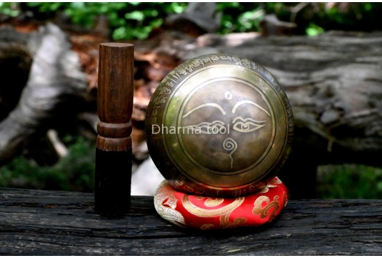 Mini Mantra Etched Tibetan Singing Bowl – 4-Inch Palm Size Meditation Bowl