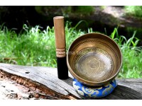 Palm Size Mantra-Carved Tibetan Singing Bowl – Multiple Size Options (5 & 6 Inches)