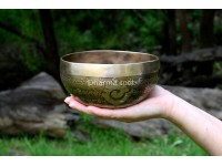 Palm Size Mantra-Carved Tibetan Singing Bowl – Multiple Size Options (5 & 6 Inches)