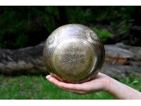 Palm Size Mantra-Carved Tibetan Singing Bowl – Multiple Size Options (5 & 6 Inches)