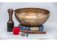 Large Buddha Foot Tibetan Singing Bowl with Tibetan Mantra & Tibetan Om Design