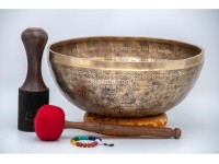 Tibetan Conch Head Therapy Bowl with Full Tibetan Mantra & Tibetan Om Design