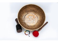 Tibetan Conch Head Therapy Bowl with Full Tibetan Mantra & Tibetan Om Design