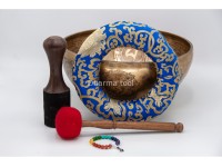 Premium Manjushree Tibetan Singing Bowl with Tibetan Mantra & Double Fish Symbol