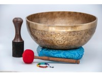 Chakra Yogi Tibetan Singing Bowl with Tibetan Mantra & Double Dorje Symbol
