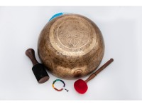 Chakra Yogi Tibetan Singing Bowl with Tibetan Mantra & Double Dorje Symbol