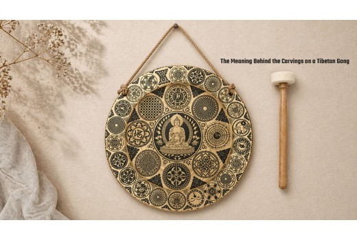 The Meaning Behind the Carvings on a Tibetan Gong – Buddha, Dragon, Green Tara and More