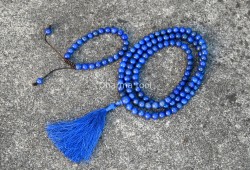 Lapis Lazuli Prayer Beads Set – 108 Beads Mala & Bracelet
