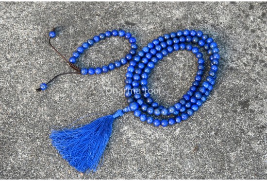 Lapis Lazuli Prayer Beads Set – 108 Beads Mala & Bracelet