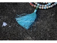 Amazonite Matte Stone Prayer Beads Set – 108 Beads Mala & Bracelet