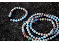 Amazonite Matte Stone Prayer Beads Set – 108 Beads Mala & Bracelet