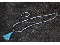 Amazonite Matte Stone Prayer Beads Set – 108 Beads Mala & Bracelet