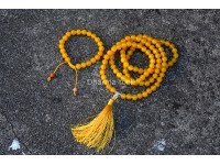 Yellow Jade Prayer Beads Set – 108 Beads Mala & Bracelet