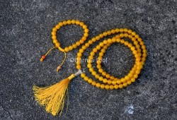 Yellow Jade Prayer Beads Set – 108 Beads Mala & Bracelet